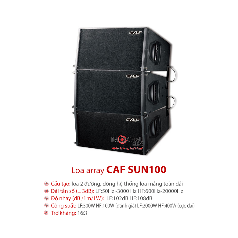 Thông tin về Loa array CAF SUN100