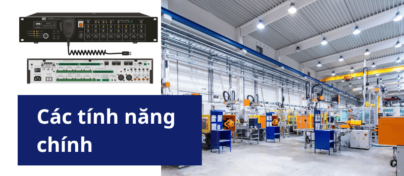 Các tính năng chính của hệ thống sơ tán bằng giọng nói ITC như giảm sát, phân vùng, phát thông báo đa kênh