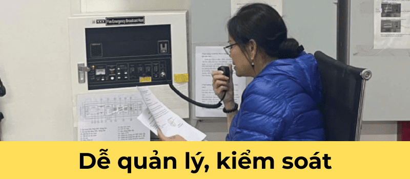 Hệ thống PA/VA có giao diện dễ sử dụng, cho phép kiểm soát âm lượng, phân vùng phát thông báo và theo dõi trạng thái thiết bị