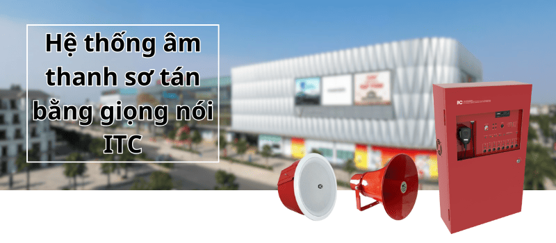 Hệ thống âm thanh sơ tán gồm tủ trung tâm cảnh báo và loa