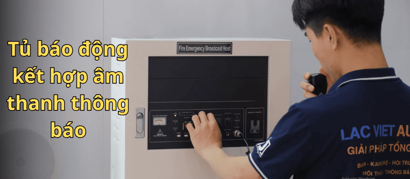 Tủ báo động kết hợp âm thanh thông báo cho phép phát cả tín hiệu cảnh báo khẩn cấp và thông báo giọng nói khi có sự có xảy ra và nhạc nền